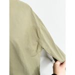 Esby Apparel Lauren 100% Cotton Green Button Down Balloon Sleeve Flowy Top Small Photo 4