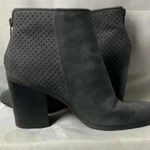 American Eagle WOMENS SIZE 10 GRAY SUEDE LIKE ANKLE BOOT BACK ZIPPER 4”HEEL Photo 15