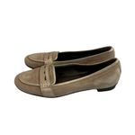 Attilio Giusti Leombruni AGL Taupe Suede Penny Loafers Flats Size 37 6.5 US Tan Photo 4