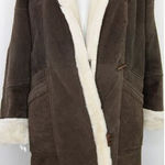 wilson's leather Wilsons penny lane suede shearling lining brown leather coat/jacket, siz…‎ Photo 0