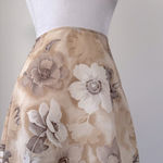 Vintage Y2K Wanted Clothing Company Tan Floral Print Micro Mini Skirt Size XS Photo 0