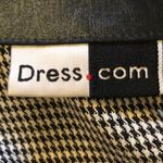Vintage 1990s Y2K Dress.com Houndstooth Check Blazer Medium? Black Photo 7