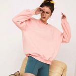 For Love & Lemons NWT Alex Peach Pullover Sweatshirt M Winter Pink Floral Photo 0