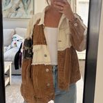 Chic Fall Patched oversized Barn Jacket Brown Size M Photo 3