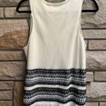 Madewell Villagrove Sweater Tank in Bright Ivory Large Aztec boho fringe Photo 3