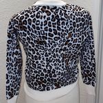 T Tahari  Animal Print Crew Neck Sweater NWT Sz XXS Polyester Long Sleeve Photo 6