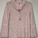 Soft Surroundings Sweater XS Pink 1/2-Zip Cowl Shawl Collar Cozy Pullover Photo 0