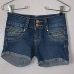 Shicas Jeans gold sequined double button jean shorts Blue Size undefined Photo 0