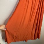 Urban Outfitters Orange Dress Sz Medium Slit Linsey Cap Sleeve Dress Open Back Photo 6
