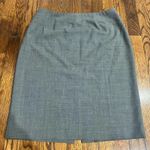 Y2K Skirt 10” Slit on Back Wool & Polyester Gray Size 14P Photo 4