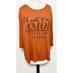 Attention Women's Leopard Print 3/4 Sleeve Graphic Shirt Orange Black Size XL Photo 8
