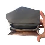 Ted Baker Grey Quilted Flap Matinee Long Wallet Photo 4