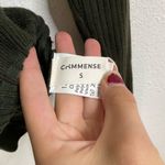 Commense NWT Ruffle Trim Dark Green Ribbed Cardigan Size Small Photo 5