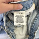 AGOLDE Long Parker Distressed Denim Shorts Light Wash Button-Fly Womens 24 Photo 7