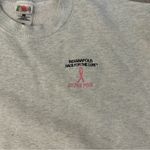 Indianapolis Race For The Cure Breast Cancer Support Crewneck XL Gray Photo 1