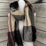 Amazon Tan & Red Plaid Scarf  Photo 0