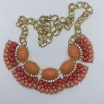 Handmade Multi-Tone Coral Pink Orange Rhinestone Necklace Photo 3
