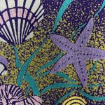 Vintage 90s Sweatshirt Seashells Glitter Gold Ocean Women Size Large Purple Top Photo 11