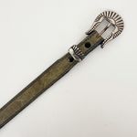 Nocona Western style leather belt silver buckle Brown Photo 0