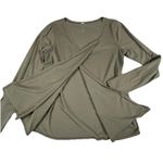 Lululemon  Knot A Problem Long Sleeve Tie Front Top Women Medium 8 10 Olive Green Photo 7