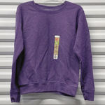 Hanes  Ecosmart Sweatshirt Women Small Crew Neck Cozy Violet Pullover Long Sleeve Photo 0