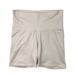 Terez  Cream Pull On Wide Waistband Stretch Athleisure Bike Short Size S Photo 0