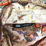 ZARA Multicolor long sleeve Paisley button-down shirt sz L Photo 6