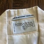 Vintage International Scene Linen Blazer White Size 6 Photo 4