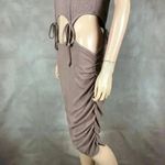 Popular 21 Cut-Out Waist Ruched Bodycon Dress NEW Size Large Photo 4