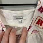 Madewell  White Top with Red and Pink Embroidery Photo 1