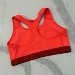Nike Dri-Fit Swoosh Racerback Sports Bra Women's Large Orange Non Padded Workout Photo 2
