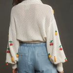 Farm Rio Crochet 3D Fruit Embellishments Sweater, Size M Photo 5