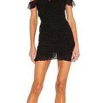 Majorelle Ruffle Bandit Mini Dress In Black Photo 0