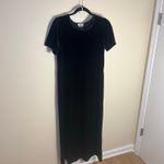 Laura Ashley VTG Womens Black Velvet Maxi Dress sz M 80s Fairy Whimsigoth Witchy Photo 3