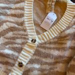 Sadie & Sage Julian Cardigan‎ Camel/Ivory Size Small NWT Tan Photo 2
