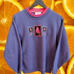 Top Stitch by Morning Sun Navy Blue Cardinal Bird Embroidered Size M Size M Photo 1