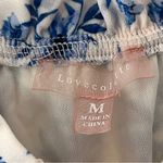 Love Colette Off The Shoulder Maxi Dress Blue White Floral Womens Size Medium Photo 1