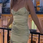 ZARA Satin Effect Ruched Drapped Mini Dress Photo 9