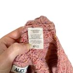 Alex Mill Button Side Aran Cable Knit Merino Wool Sweater in Dried Rose Pink Size XXL Photo 12
