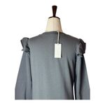 Z Supply  Dress Women Small Gray Henley Long Sleeve Ruffle Shoulder Maxi NWT‎ Photo 5