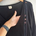 O'Neill O’Neill Black Crochet Coverup Mini Dress Beachy Boho Viscose Sheer Vacation Photo 1