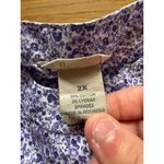 Duluth Trading Shirt Women Size 2X Purple Floral Button Up Casual Comfort Photo 8
