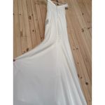Lulus NWT Arienne White Off-the-Shoulder Mermaid Maxi Dress Wedding Bridal Sz S Photo 7