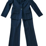 Anne Klein 2-piece suit, black, wide-leg trousers, women's size 6 Photo 0