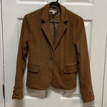 Sincerely Jules Rust Brown Faux Suede Blazer‎ Women's S Lined Size 4 Photo 0