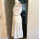 NWOT Eyelet Tiered Midi Dress White Size M Photo 6