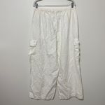 Gap Linen-Cotton Cargo Pull On Wide Leg Pants Size Large White Photo 5