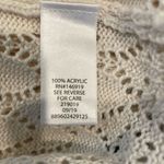 Candie's Ivory Pullover Open Crochet Sweater Size L Photo 3