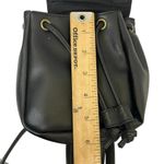 Liz Claiborne Vintage 90's Liz  Mini Black Leather Drawstring Backpack Photo 5