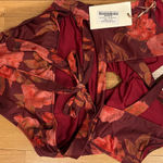 Joyfolie Swimsuit Taryn One Piece Floral Open Back NWT Size Larve Red Size L Photo 5